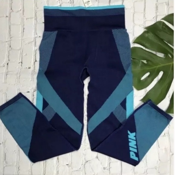 Victoria’s Secret PINK Cool & Comfy Legging blue teal contour slim booty snatch - Picture 3 of 5